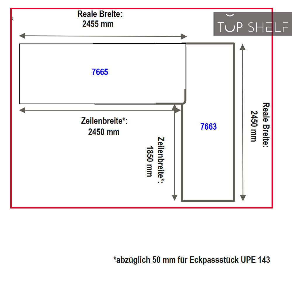 nobilia Eck-Arbeitsplatte APDEW246-60E APDEE245-60E 245cm 245cm nobilia elements L-Küche Arbeitsplatte Konfigurieren