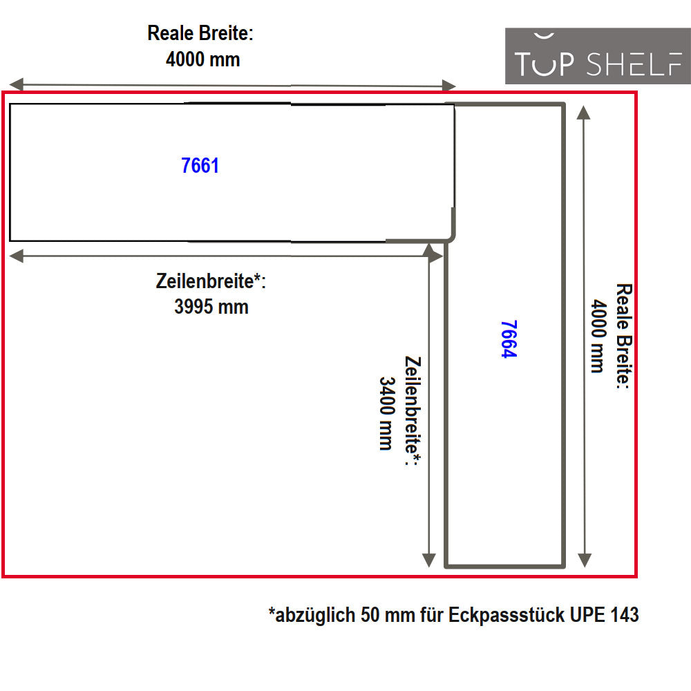nobilia Eck-Arbeitsplatte APDEW400-60E APDEE400-60E 400cm 400cm nobilia elements L-Arbeitsplatte Konfigurieren L-Küche