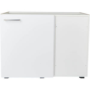 nobilia Eckschrank 1 Tür UEDF100 Küchen-Eckunterschrank weiß 100cm Rechtsanschlag