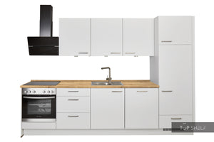 nobilia Einbauküche Nürnberg  mit Arbeitsplatte im Dekor Eiche Provence