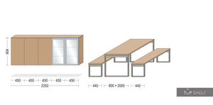 nobilia Esszimmer Speisezimmer Komplett Set 225 cm STRUCTURA 405 Eiche Sierra Nachbildung