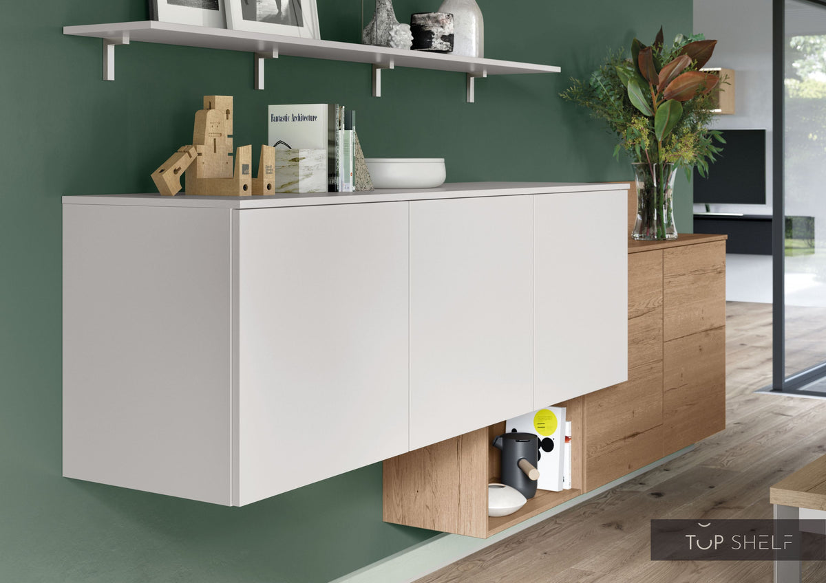 nobilia Esszimmer Speisezimmer Komplett Set 300 cm Touch 338 Seidengrau supermatt