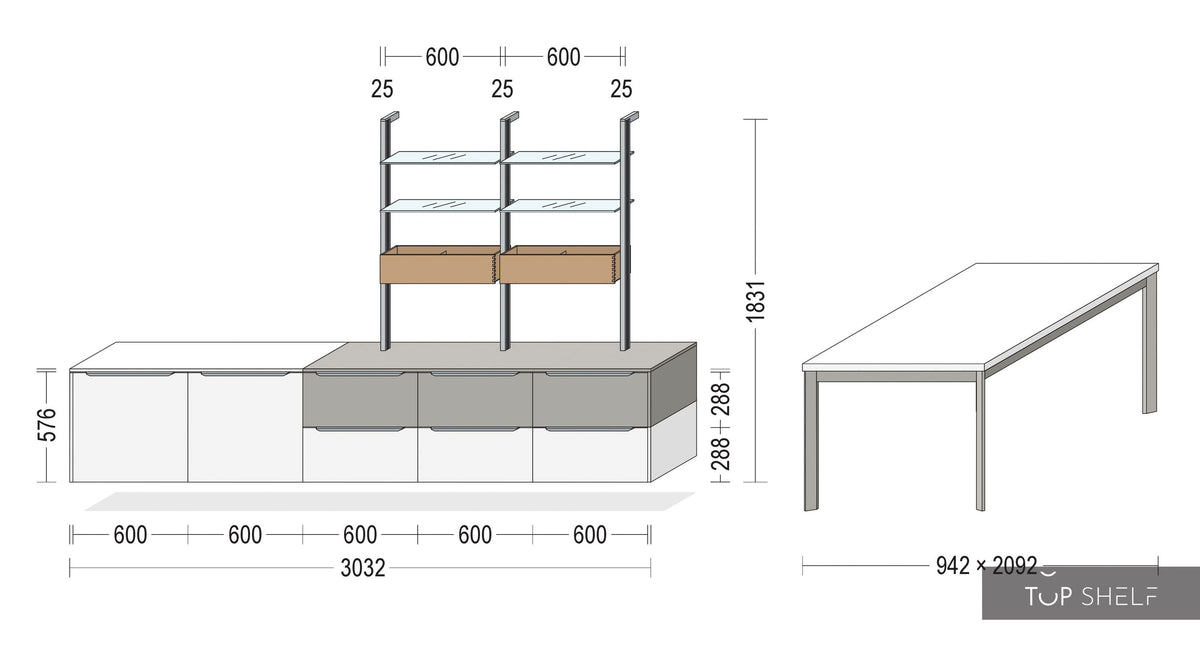nobilia Esszimmer Speisezimmer Komplett Set 303 cm Touch 341 Steingrau supermatt