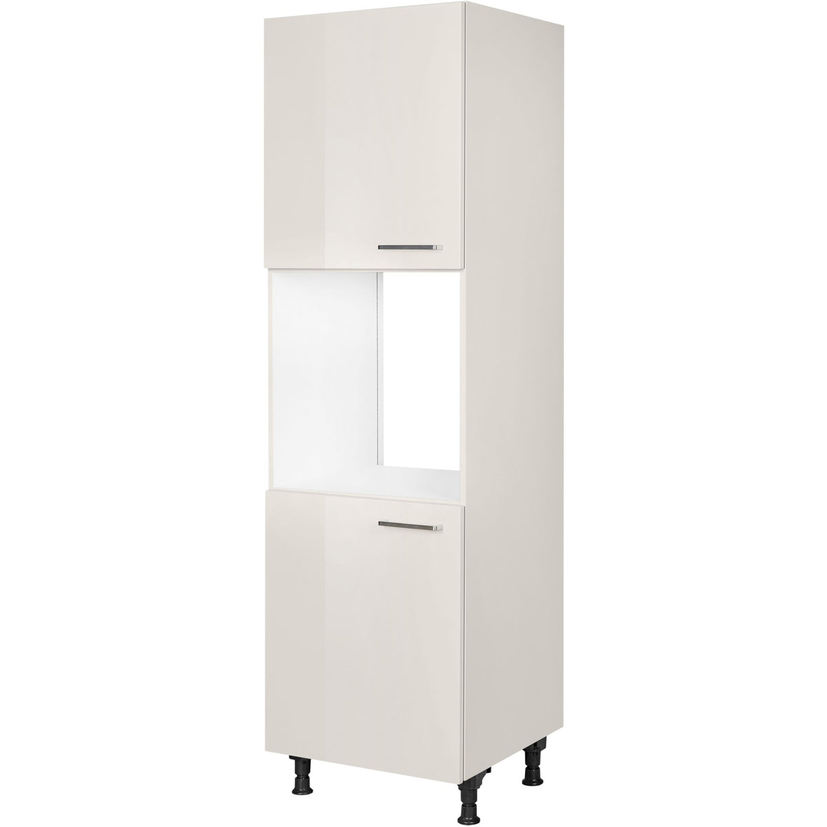 nobilia Geräte Umbau Backofen GO 1 60 cm Hell Grau Seiden grau Hoch Glanz 455 Flash 648