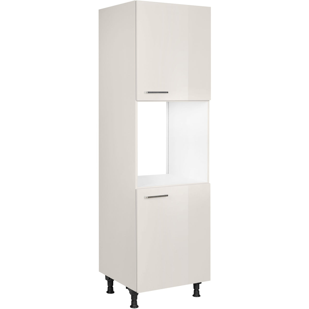 nobilia Geräte Umbau Backofen GO 1 60 cm Hell Grau Seiden grau Hoch Glanz 455 Flash 648