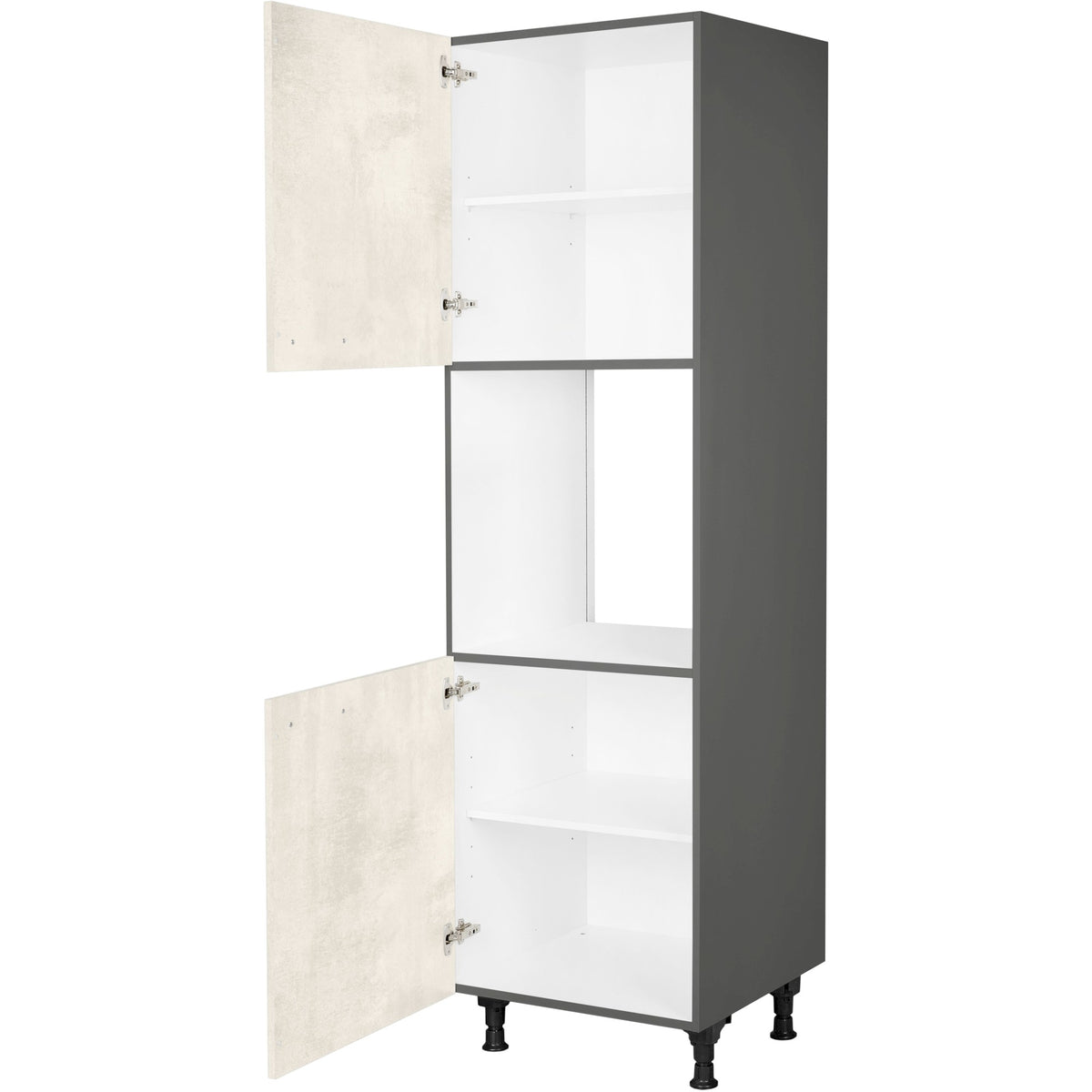 nobilia Geräte Umbau Backofen GO 1 60 cm Weiss Beton Grau Beige 891 Riva 371