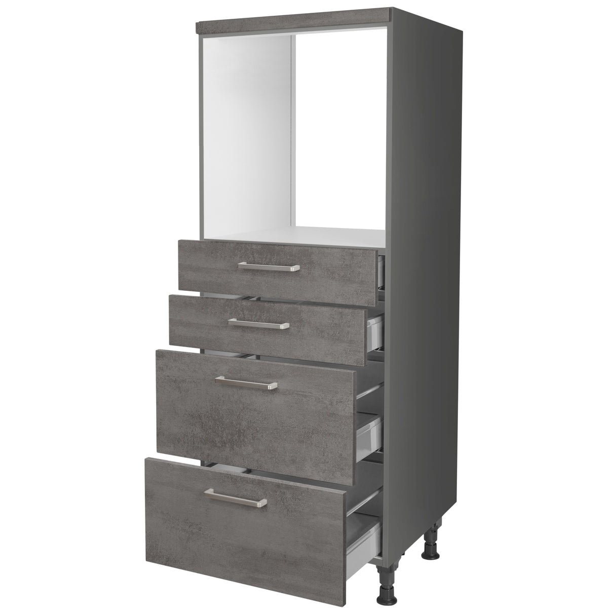 nobilia Geräte Umbau Backofen GO2S2A 60 cm Beton Schiefergrau Dunkel Anthrazit 889 Riva 371