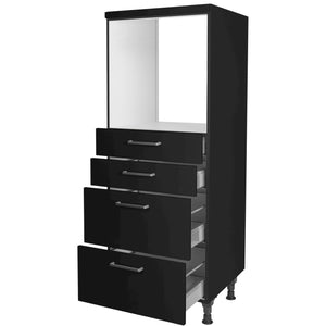 nobilia Geräte Umbau Backofen GO2S2A 60 cm Schwarz super matt 340 Touch 317