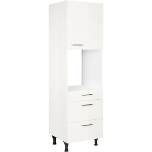 nobilia Geräte Umbau Backofen GOS2A 1 60 cm Alpin Weiss Hoch Glanz 503 Flash 648