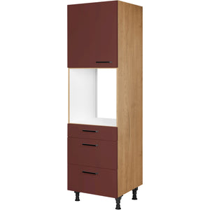 nobilia Geräte Umbau Backofen GOS2A 1 60 cm Dunkel Rot Rostrot Ultra Matt 963 Easytouch 945