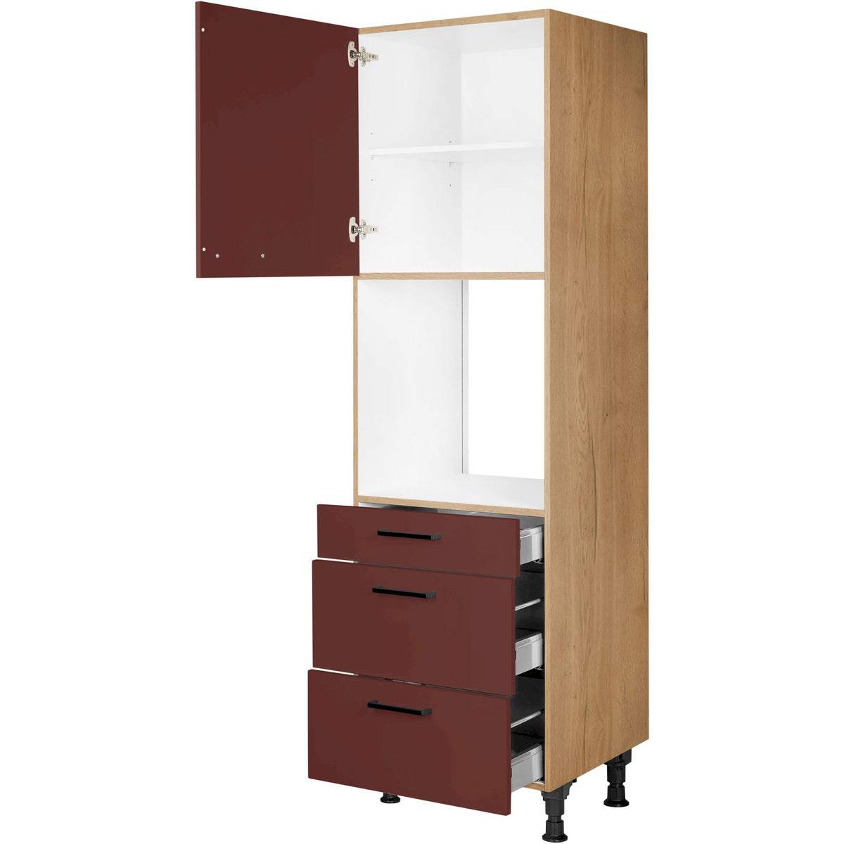 nobilia Geräte Umbau Backofen GOS2A 1 60 cm Dunkel Rot Rostrot Ultra Matt 963 Easytouch 945