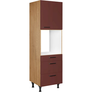 nobilia Geräte Umbau Backofen GOS2A 1 60 cm Dunkel Rot Rostrot Ultra Matt 963 Easytouch 945