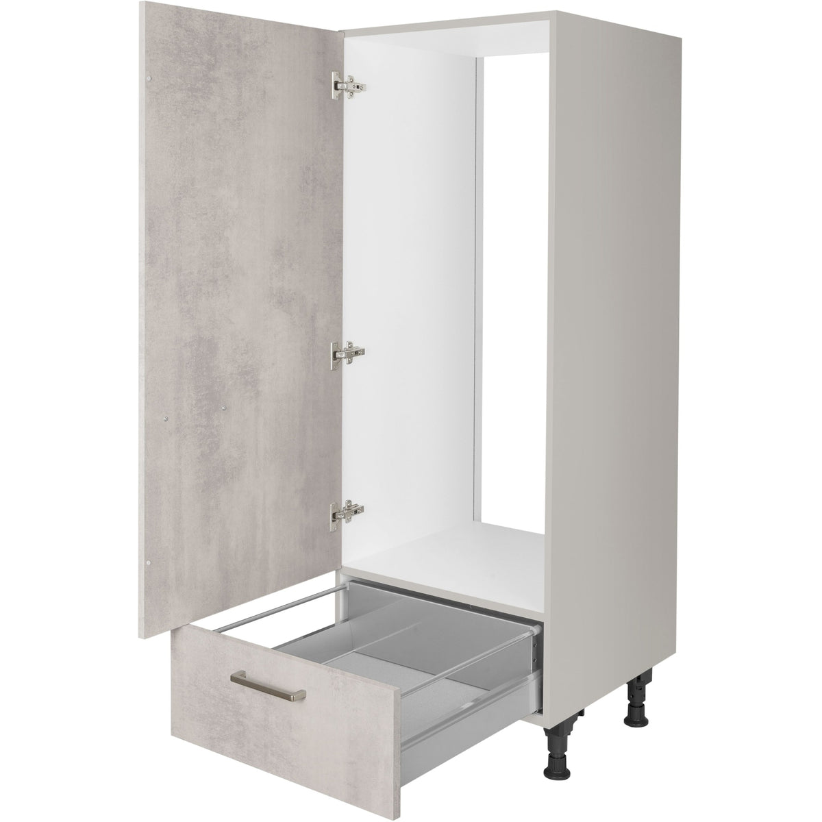 nobilia Geräte Umbau Kühlautomat G123S 60 cm Beton Grau Hellgrau Anthrazit 892 Riva 371