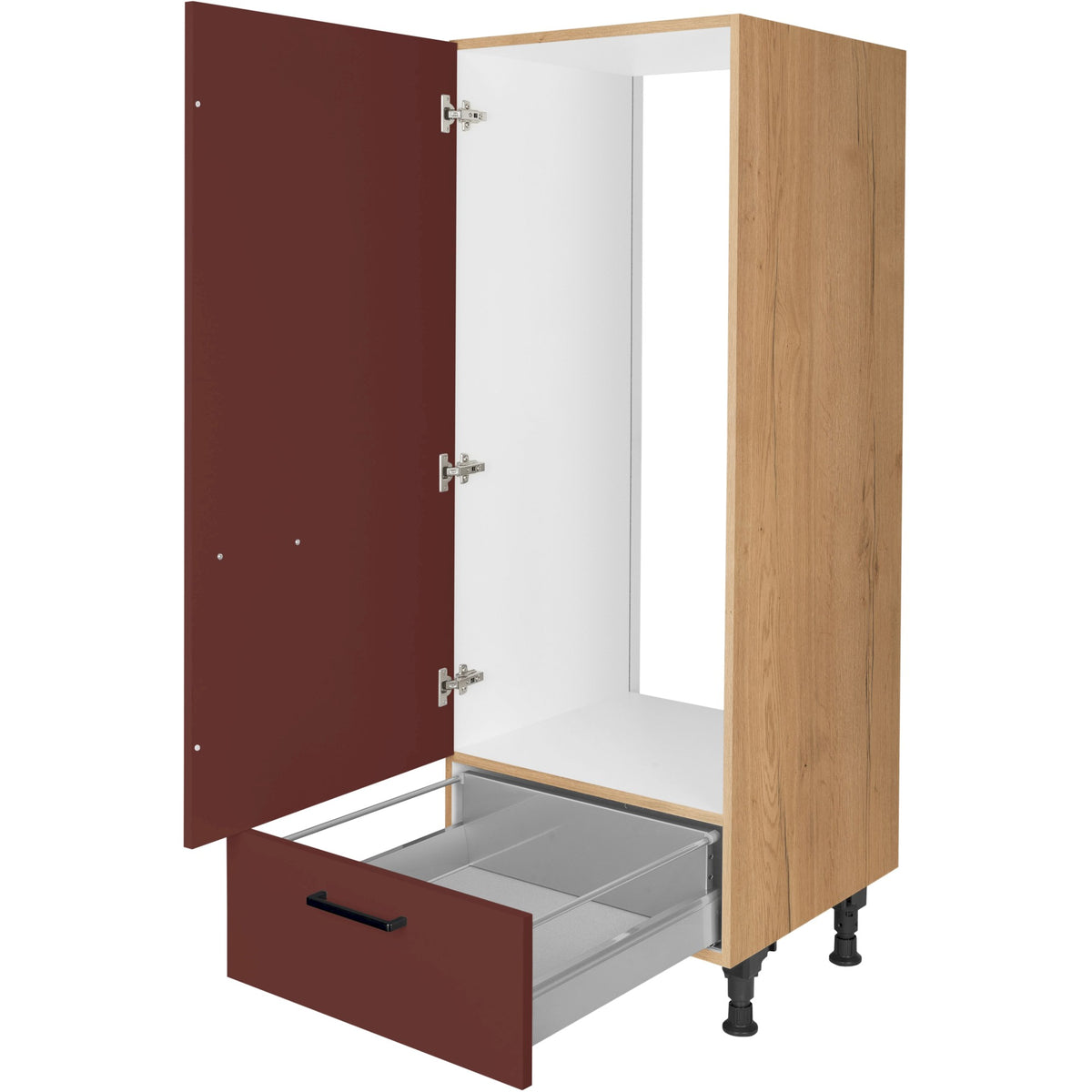 nobilia Geräte Umbau Kühlautomat G123S 60 cm Dunkel Rot Rostrot Ultra Matt 963 Easytouch 945