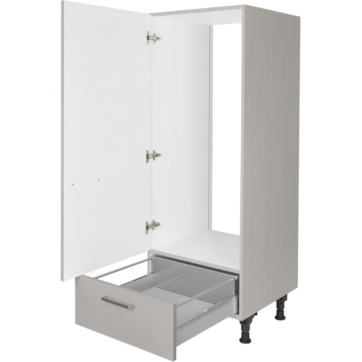 nobilia Geräte Umbau Kühlautomat G123S 60 cm Hellgrau Stein grau super matt 341 Touch 317