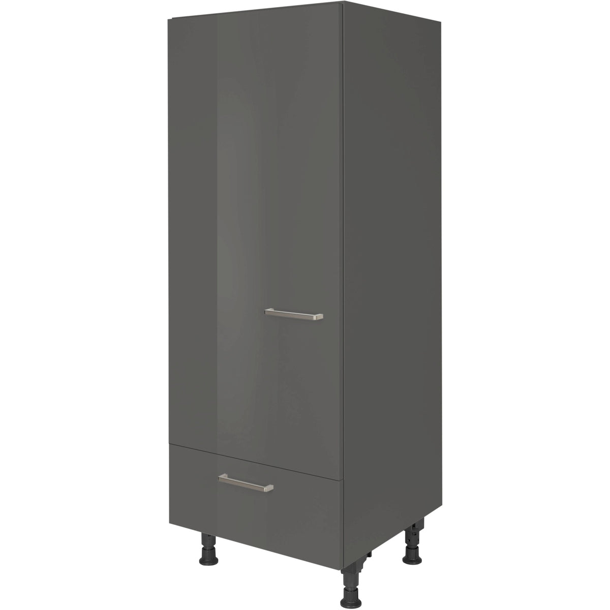 nobilia Geräte Umbau Kühlautomat G123S 60 cm Schiefergrau Dunkel Anthrazit Hoch glanz 453 Flash 648