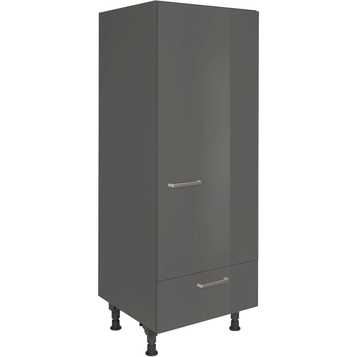 nobilia Geräte Umbau Kühlautomat G123S 60 cm Schiefergrau Dunkel Anthrazit Hoch glanz 453 Flash 648