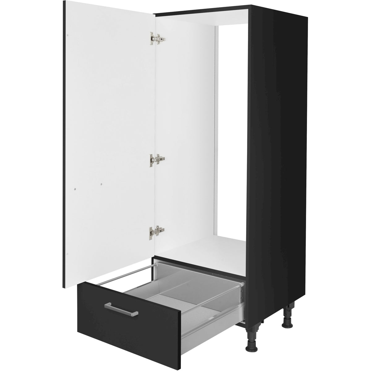 nobilia Geräte Umbau Kühlautomat G123S 60 cm Schwarz super matt 340 Touch 317