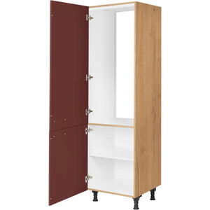 nobilia Geräte Umbau Kühlautomat GD123 1 60 cm Dunkel Rot Rostrot Ultra Matt 963 Easytouch 945