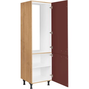 nobilia Geräte Umbau Kühlautomat GD123 1 60 cm Dunkel Rot Rostrot Ultra Matt 963 Easytouch 945