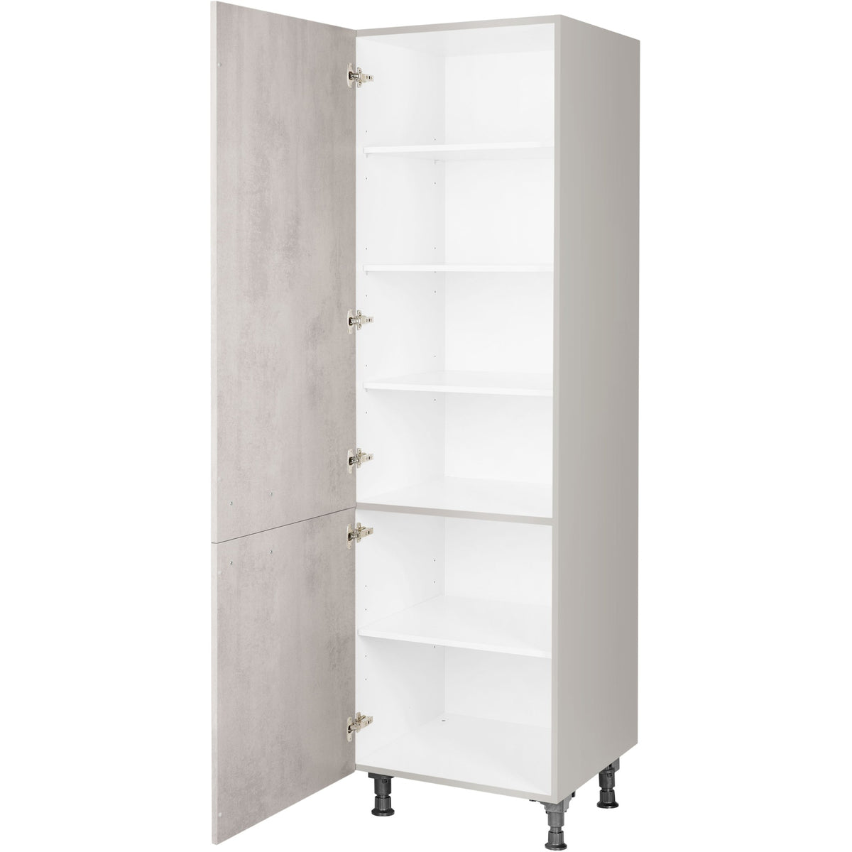 nobilia Geschirr  Vorratsschrank HDV60 1 60 cm Beton Grau Hellgrau Anthrazit 892 Riva 371