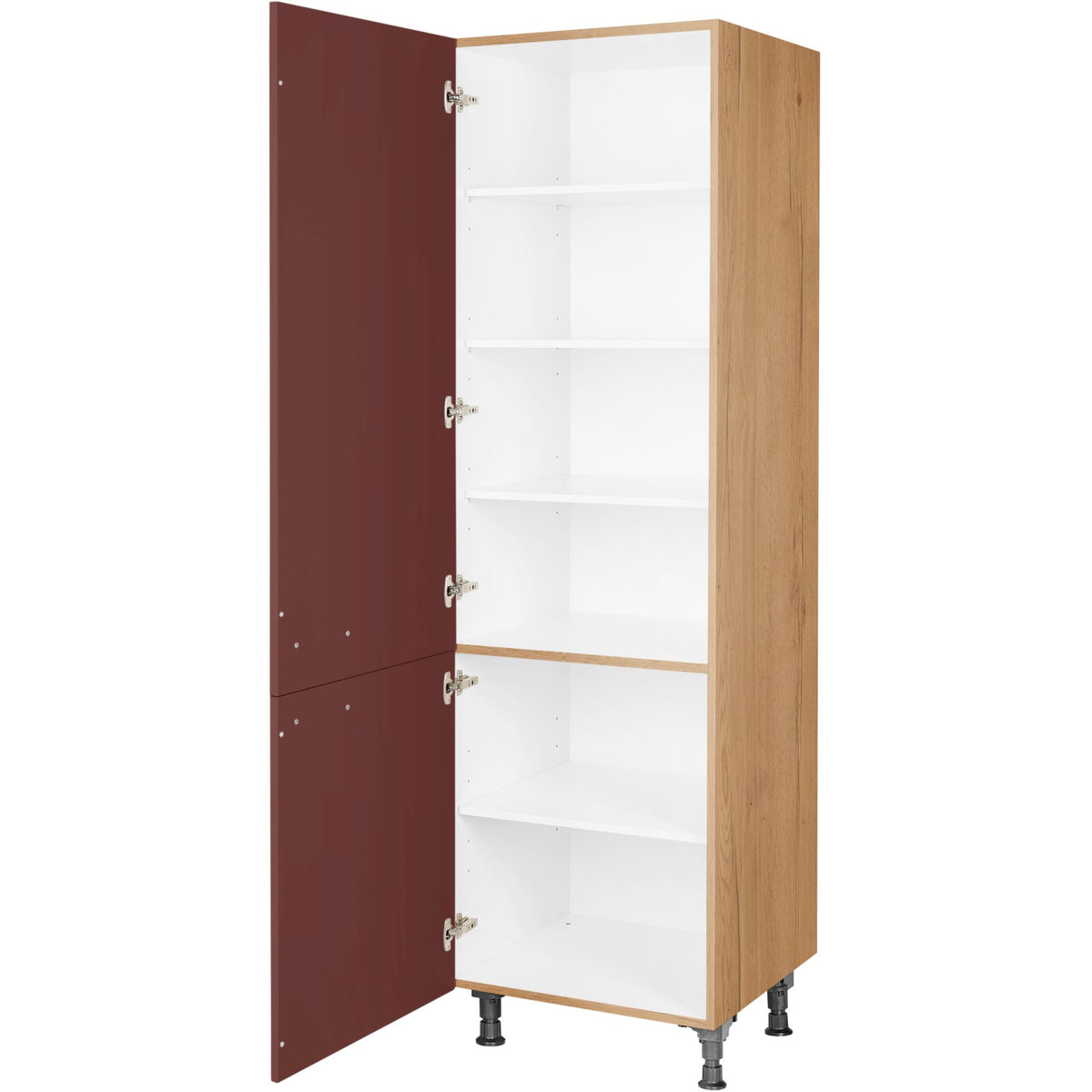 nobilia Geschirr  Vorratsschrank HDV60 1 60 cm Dunkel Rot Rostrot Ultra Matt 963 Easytouch 945