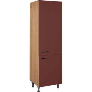 nobilia Geschirr  Vorratsschrank HDV60 1 60 cm Dunkel Rot Rostrot Ultra Matt 963 Easytouch 945