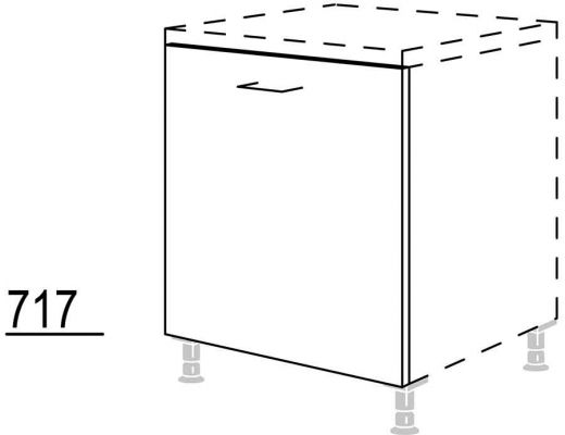 nobilia Geschirrspülerfront 45 cm Türfront Küchenschrank Geschirrspüler in Alpinweiß GSBD 45-l