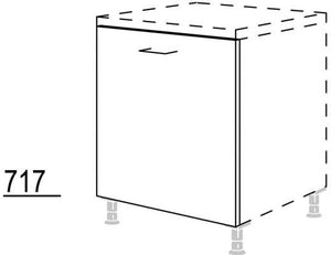 nobilia Geschirrspülerfront 45 cm Türfront Küchenschrank Geschirrspüler in Alpinweiß GSBD 45-l