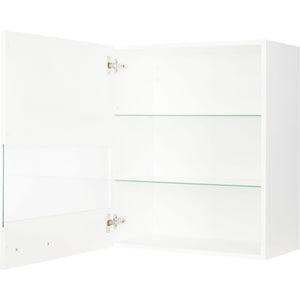 nobilia Glashängeschrank 60 cm weiß 1 Tür Küchen-Hängeschrank mit Segmentglastür u. Klarglas WGLS60