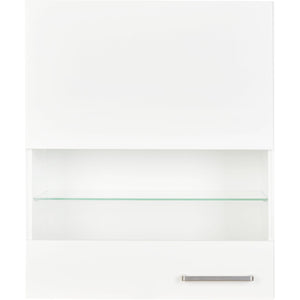 nobilia Hängeschrank WGLS60-01  mit Segmentglastür und 2 Glaseinelegeböden 60cm links