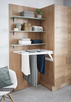 nobilia Hauswirtschaftsraum Structura 405 Eiche Sierra Nachbildung 270 + 240 cm Wäscheständer spiegelverkehrt