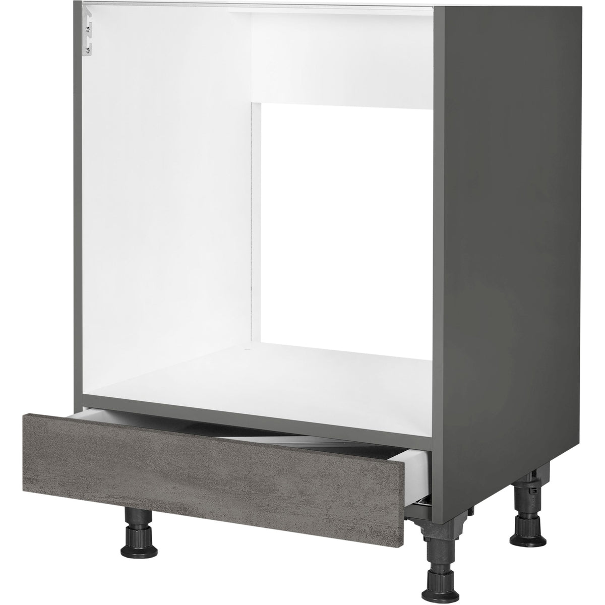 nobilia Herd Umbauschrank HUS60 60 cm Beton Schiefergrau Dunkel Anthrazit 889 Riva 371