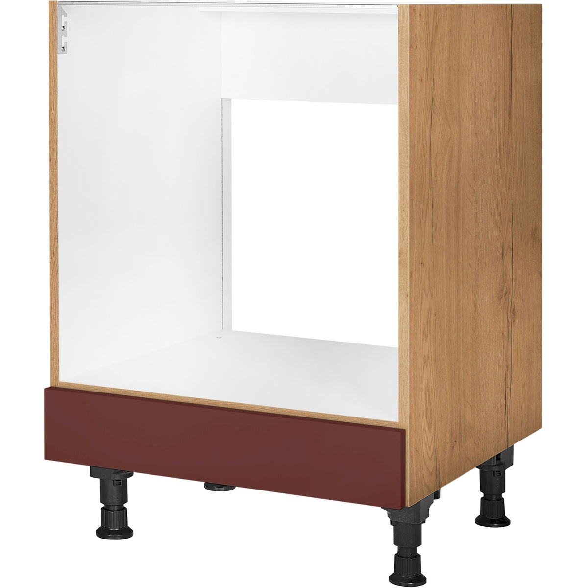 nobilia Herd Umbauschrank HUS60 60 cm Dunkel Rot Rostrot Ultra Matt 963 Easytouch 945