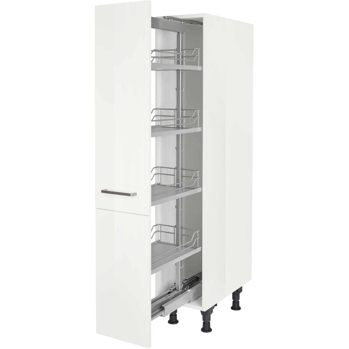 nobilia Highboard Apothekerschrank HA30 30 cm Alpin Weiss Hoch Glanz 503 Flash 648