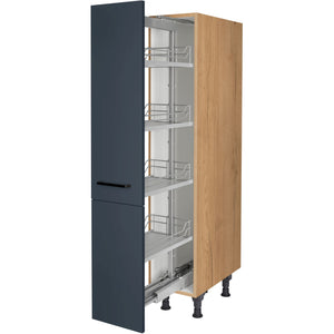 nobilia Highboard Apothekerschrank HA30 30 cm Dunkel Blau Fjordblau Ultra Matt 966 Easytouch 945