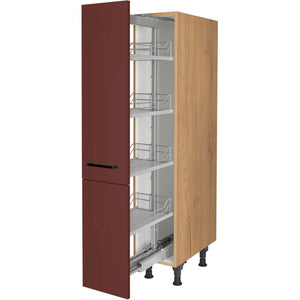 nobilia Highboard Apothekerschrank HA30 30 cm Dunkel Rot Rostrot Ultra Matt 963 Easytouch 945