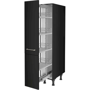 nobilia Highboard Apothekerschrank HA30 30 cm Schwarz super matt 340 Touch 317