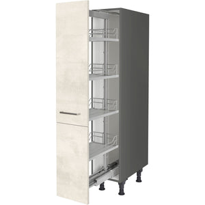 nobilia Highboard Apothekerschrank HA30 30 cm Weiss Beton Grau Beige 891 Riva 371