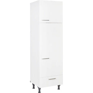 nobilia Hochschrank für Kühl-Gefrierkombination  G145A-1 60cm,Weiß,  2 Türen, 1 Schublade rechts