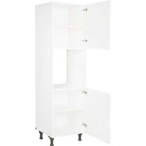 nobilia Hochschrank für Backofen GO-1 60cm 2-türig, 332 Weiß rechts, 2 Einlegeböden