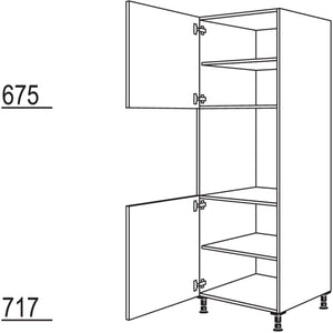 nobilia Hochschrank für Backofen GO-1 60cm 2-türig - 40407 - top-shelf.de