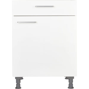 nobilia KS60 Unterschrank für autarkes Kochfeld Kochstellenschrank 60cm Weiß 1 Schublade