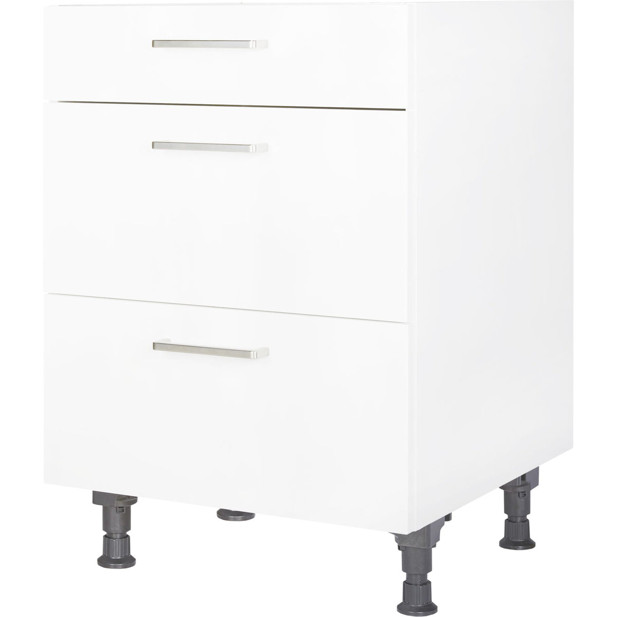 nobilia Kochstellenschrank KS2A 60, 1 Schublade, Distanzboden für Kochfeld, 2 Auszüge, alpinweiß matt
