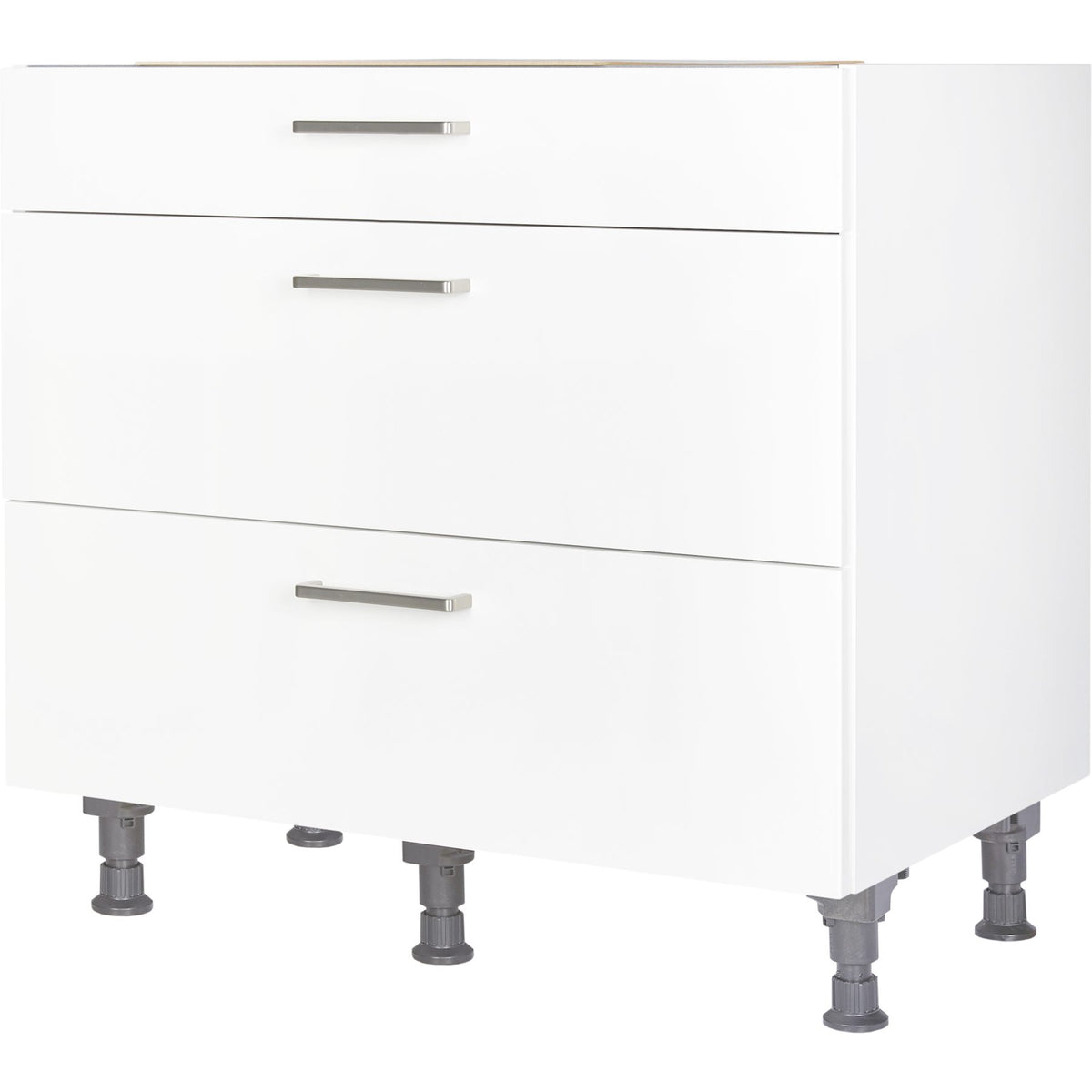 nobilia Kochstellenschrank KS2A 60, 1 Schublade, Distanzboden für Kochfeld, 2 Auszüge, alpinweiß