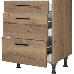 nobilia Kochstellenschrank KS2A60 60 cm Eiche Havanna Dunkel 402 Structura 382