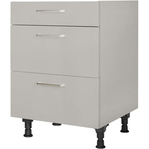 nobilia Kochstellenschrank KS2A60 60 cm Hellgrau Stein grau super matt 341 Touch 317