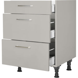 nobilia Kochstellenschrank KS2A60 60 cm Hellgrau Stein grau super matt 341 Touch 317