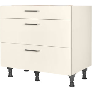 nobilia Kochstellenschrank KS2A90 90 cm Beige Magnolia super matt 336 Touch 317