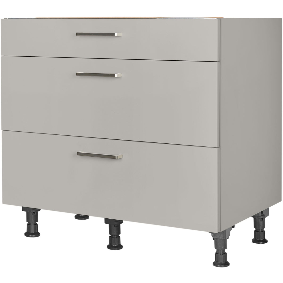 nobilia Kochstellenschrank KS2A90 90 cm Hellgrau Stein grau super matt 341 Touch 317